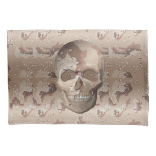 Camouflaged Skull - Place Head Here Pillowcase