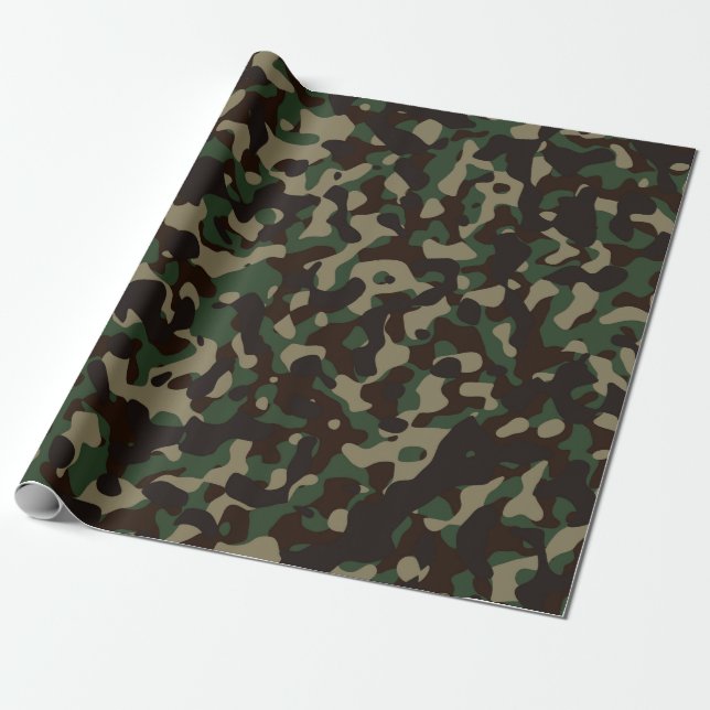 Camouflaged Wrapping Paper (Unrolled)