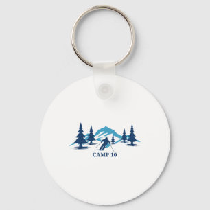 Camp 10 Wisconsin Ski Resort Skiing Skier Key Ring