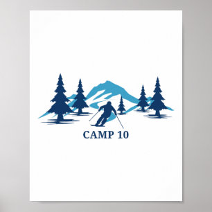 Camp 10 Wisconsin Ski Resort Skiing Skier Poster