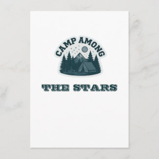 Camp Among The Stars Vintage Outdoor Camping & Nat Enclosure Card