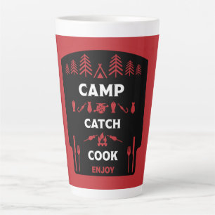 Camp And Catch Fishing Latte Mug