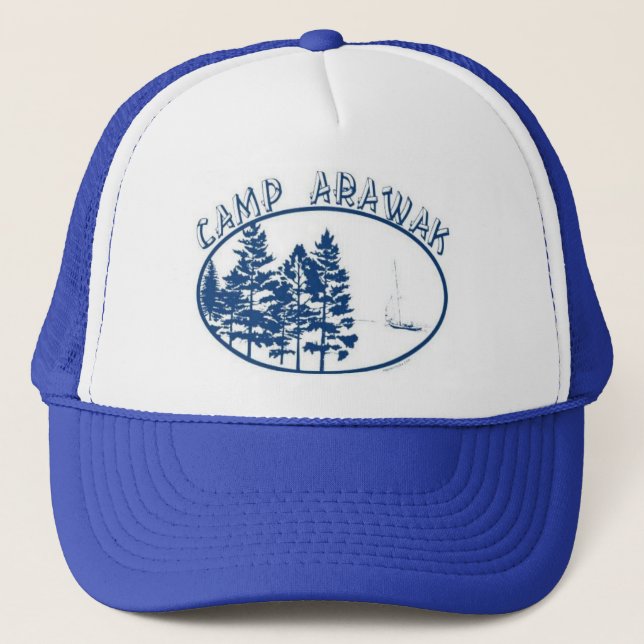 Camp Arawak Sleepaway Camp Trucker Hat (Front)