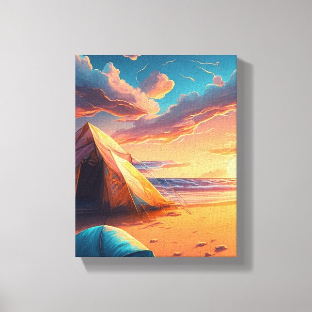 Camp at Sunrise Canvas Print (Front)