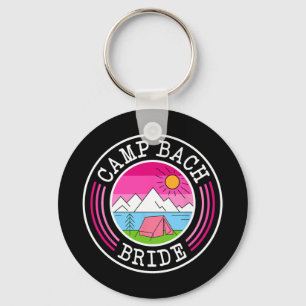 Camp Bach Bride Bridesmaid Retro Camping Bachelore Key Ring