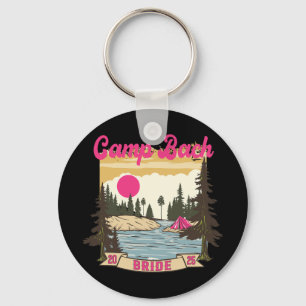 Camp Bach Bride Bridesmaid Retro Camping Bachelore Key Ring