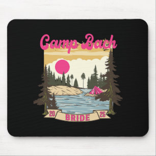 Camp Bach Bride Bridesmaid Retro Camping Bachelore Mouse Mat