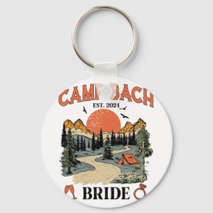 Camp Bach Bride Hiking Camping Bachelorette Party Key Ring