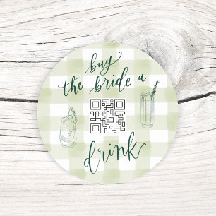 CAMP BACH BUY THE BRIDE A DRINK QR CODE STICKER