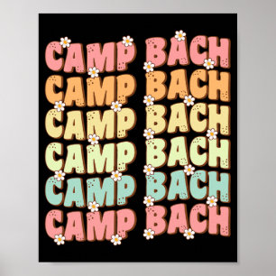 Camp Bach Groovy Bride Squad Camping Bachelorette  Poster