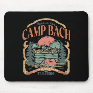 Camp Bach Vintage Team Bride Camping Bachelorette Mouse Mat
