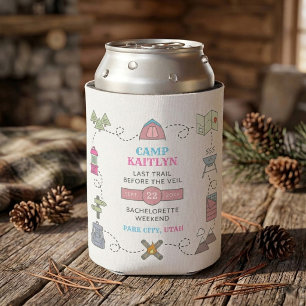 Camp Bach Wilderness Bachelorette Party Favor Can Cooler