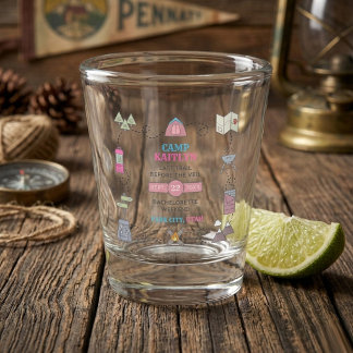 Camp Bach Wilderness Bachelorette Party Favor Shot Glass
