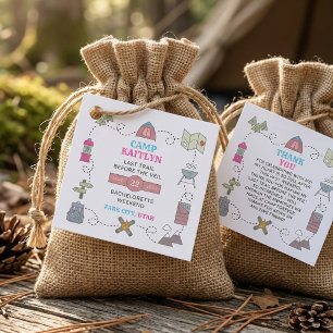 Camp Bach Wilderness Bachelorette Party Favour Tags