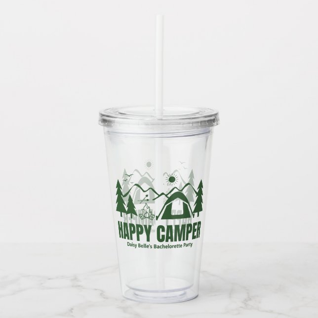 Camp Bachelorette Acrylic Tumbler (Front)