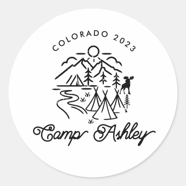 Camp Bachelorette Custom Sticker (Front)