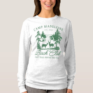 Camp Bachelorette Forest Deer Last Trail Camping T-Shirt