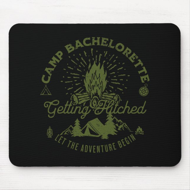 Camp Bachelorette Getting Lit Bride Party Favour D Mouse Mat (Front)
