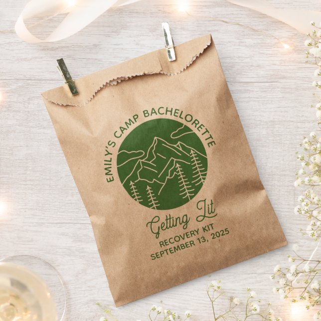 Camp BachELORETTE Getting Lit Recovery kit Favour Bags (Clipped)
