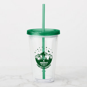 Camp Bachelorette Green Bridesmaid Acrylic Tumbler