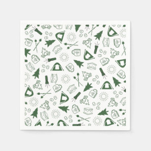 Camp Bachelorette Green Paper Napkin