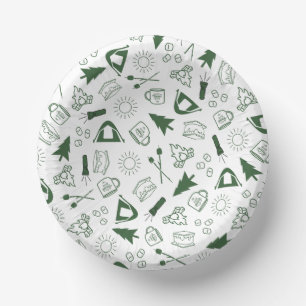 Camp Bachelorette Green Paper Napkin Paper Plate