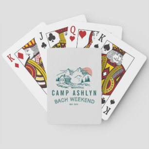 Camp Bachelorette Mountain Cabin Playing Cards