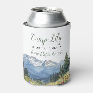 Camp Bachelorette Mountain Hiking Weekend Party Can Cooler