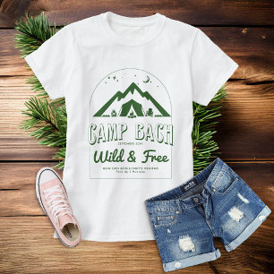 Camp Bachelorette Party Bridesmaids Gift Green T-Shirt