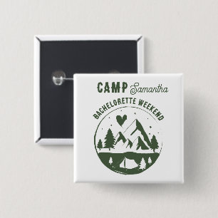 Camp Bachelorette Party Camping Bach Weekend 15 Cm Square Badge