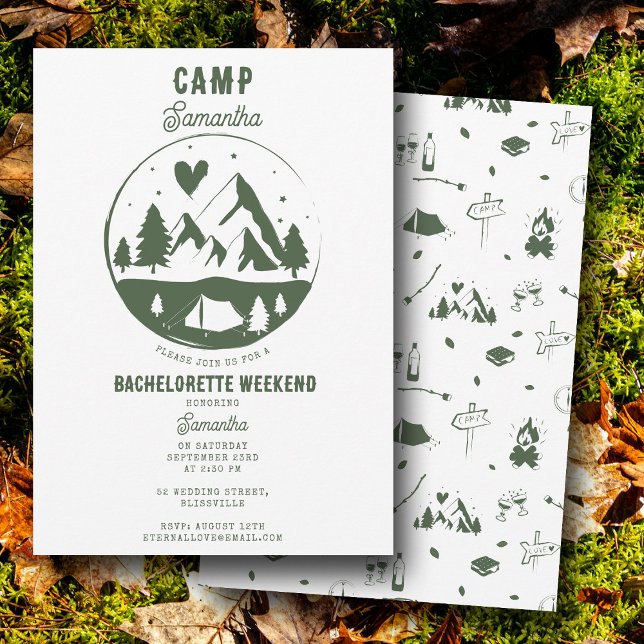 Camp Bachelorette Party Camping Bach Weekend Invitation (Camp Bachelorette Party Camping Bach Weekend Invitation)