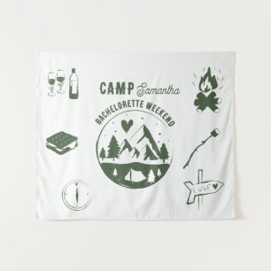 Camp Bachelorette Party Camping Bach Weekend Tapestry