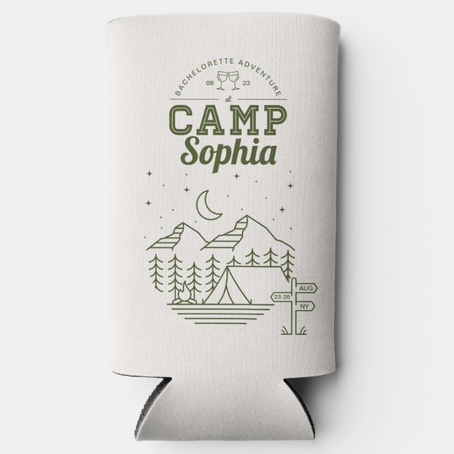 Camp Bachelorette Party Can Coolers (Front)