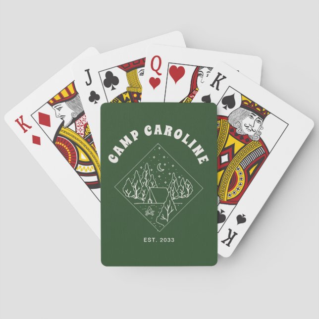 Camp Bachelorette Party Custom Playing Cards (Back)