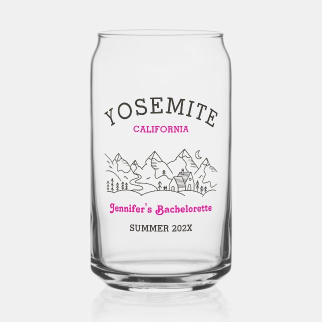 Camp Bachelorette Party Favour Bridesmaid Gift Can Glass (Front)