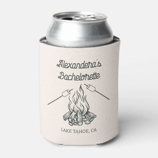 Camp Bachelorette Party Favour Can Cooler (Can Front)
