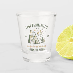 Camp Bachelorette Party Girls Camping Trip Custom Shot Glass