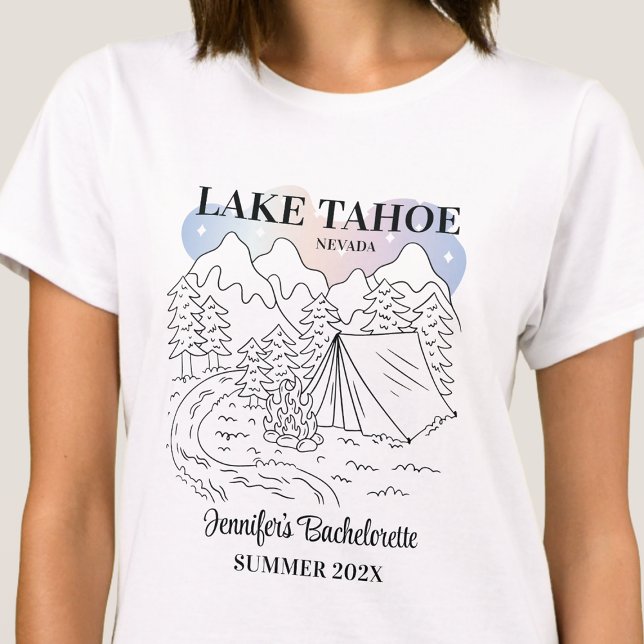 Camp Bachelorette Party Girls Trip Camping Custom T-Shirt (Creator Uploaded)
