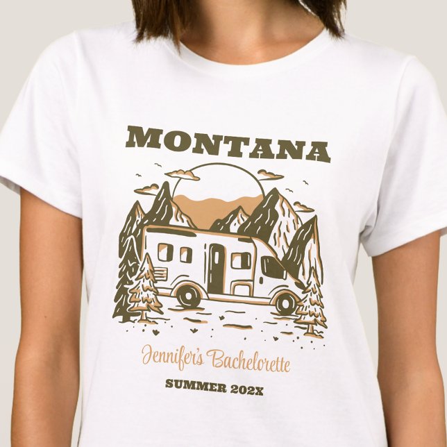 Camp Bachelorette Party Girls Trip Glamping Custom T-Shirt (Creator Uploaded)