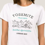 Camp Bachelorette Party Matching Girls Getaway T-Shirt<br><div class="desc">Experience Adventure with Camp Bachelorette Party Custom T-Shirts! Gear up for an unforgettable bachelorette party that blends outdoor excitement with personalised style. This custom t-shirts is the perfect addition to your camp-themed celebration, adding a touch of elegance and individuality to your bach trip. Elevate your camping experience with our custom...</div>