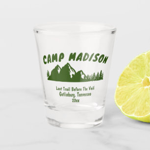 Camp Bachelorette Party Mountain Bach Night Hen Do Shot Glass
