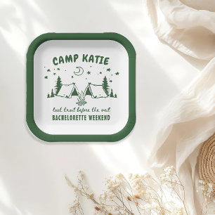 Camp Bachelorette Party Paper Plate