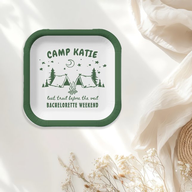 Camp Bachelorette Party Paper Plate (Creator Uploaded)