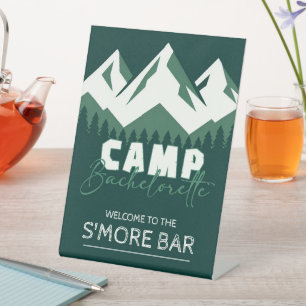 Camp Bachelorette Pedestal Sign