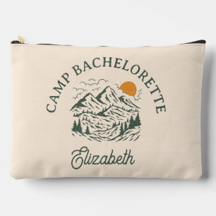 Camp Bachelorette Retro Mountain Custom Name  Accessory Pouch