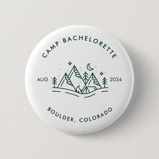 Camp Bachelorette Round Button (Front)