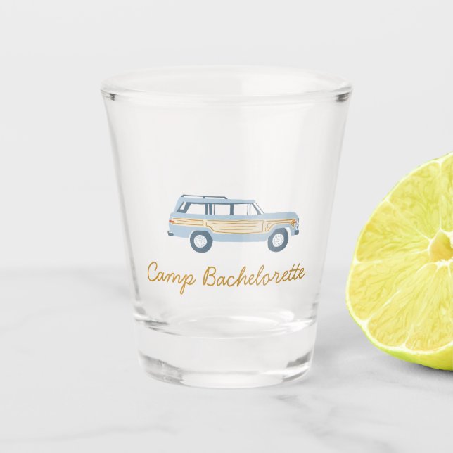 Camp Bachelorette  Shot Glass (Front)