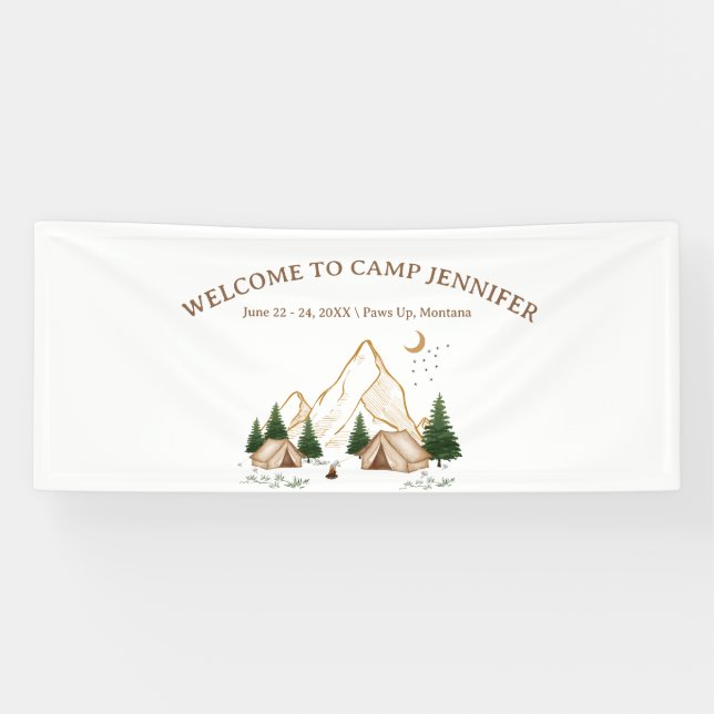 Camp Bachelorette Weekend Adventure Banner (Horizontal)