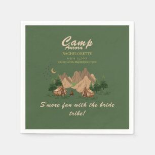 Camp Bachelorette Weekend Adventure Napkin