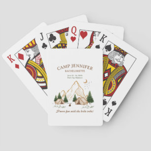 Camp Bachelorette Weekend Adventure Playing Cards